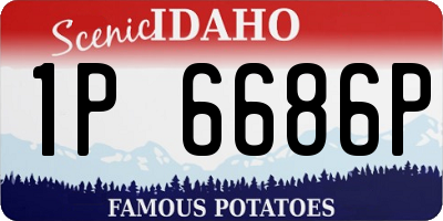 ID license plate 1P6686P