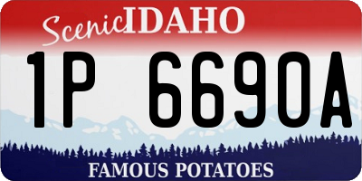 ID license plate 1P6690A