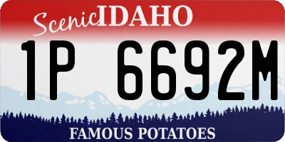 ID license plate 1P6692M