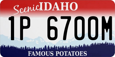 ID license plate 1P6700M