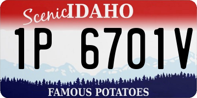 ID license plate 1P6701V