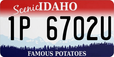ID license plate 1P6702U