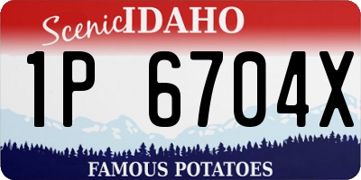 ID license plate 1P6704X
