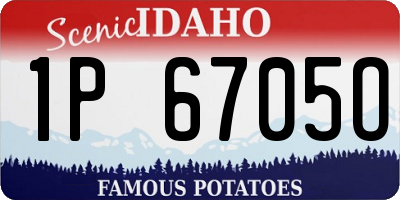 ID license plate 1P6705O