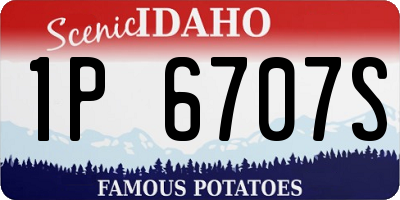 ID license plate 1P6707S