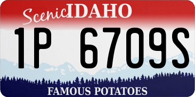 ID license plate 1P6709S