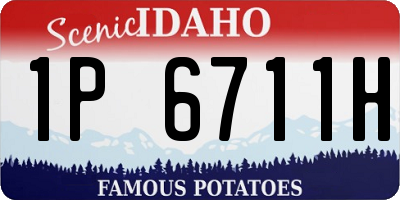 ID license plate 1P6711H