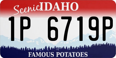 ID license plate 1P6719P