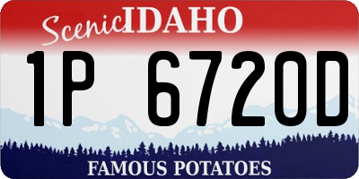 ID license plate 1P6720D