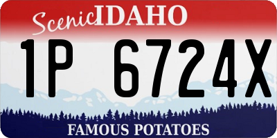ID license plate 1P6724X