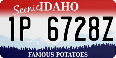ID license plate 1P6728Z