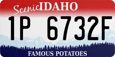ID license plate 1P6732F
