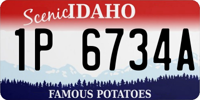 ID license plate 1P6734A