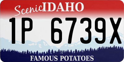 ID license plate 1P6739X