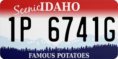 ID license plate 1P6741G