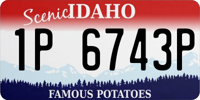 ID license plate 1P6743P