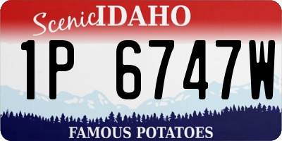 ID license plate 1P6747W