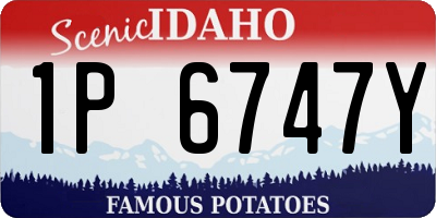 ID license plate 1P6747Y