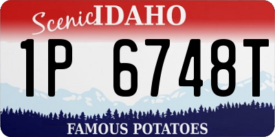 ID license plate 1P6748T