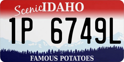 ID license plate 1P6749L