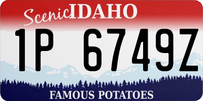 ID license plate 1P6749Z