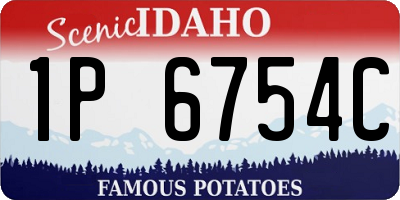 ID license plate 1P6754C