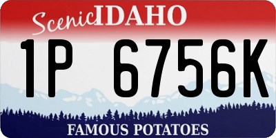 ID license plate 1P6756K
