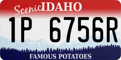 ID license plate 1P6756R