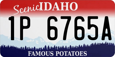 ID license plate 1P6765A