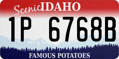 ID license plate 1P6768B