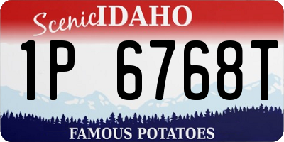 ID license plate 1P6768T
