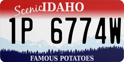 ID license plate 1P6774W