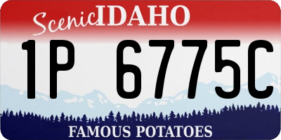 ID license plate 1P6775C