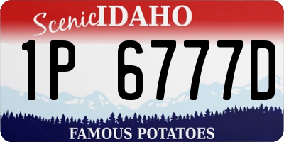 ID license plate 1P6777D