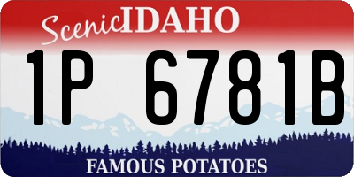 ID license plate 1P6781B