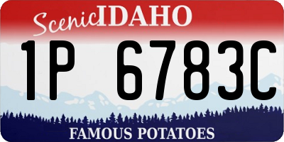 ID license plate 1P6783C