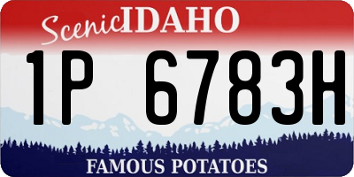 ID license plate 1P6783H