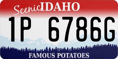 ID license plate 1P6786G