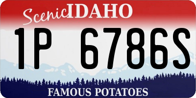 ID license plate 1P6786S