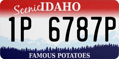 ID license plate 1P6787P