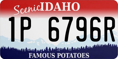 ID license plate 1P6796R