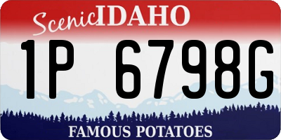 ID license plate 1P6798G