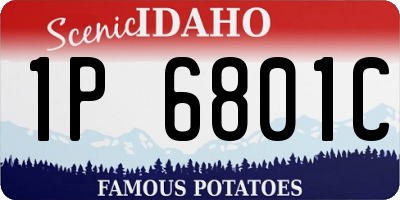 ID license plate 1P6801C