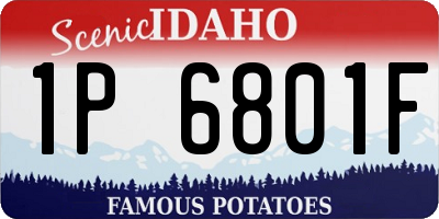 ID license plate 1P6801F