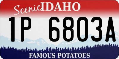 ID license plate 1P6803A