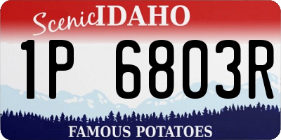 ID license plate 1P6803R