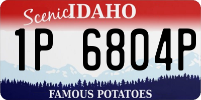 ID license plate 1P6804P