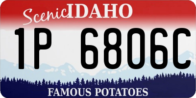 ID license plate 1P6806C