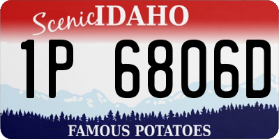 ID license plate 1P6806D