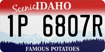 ID license plate 1P6807R